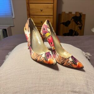 Ivanka Trump Multicolor Floral Heels